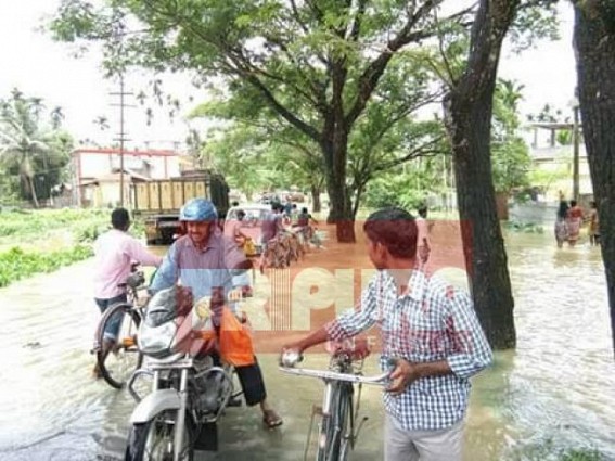 Normal lives disrupted in North Tripura due to rain Normal lives disrupted in North Tripura due to rain